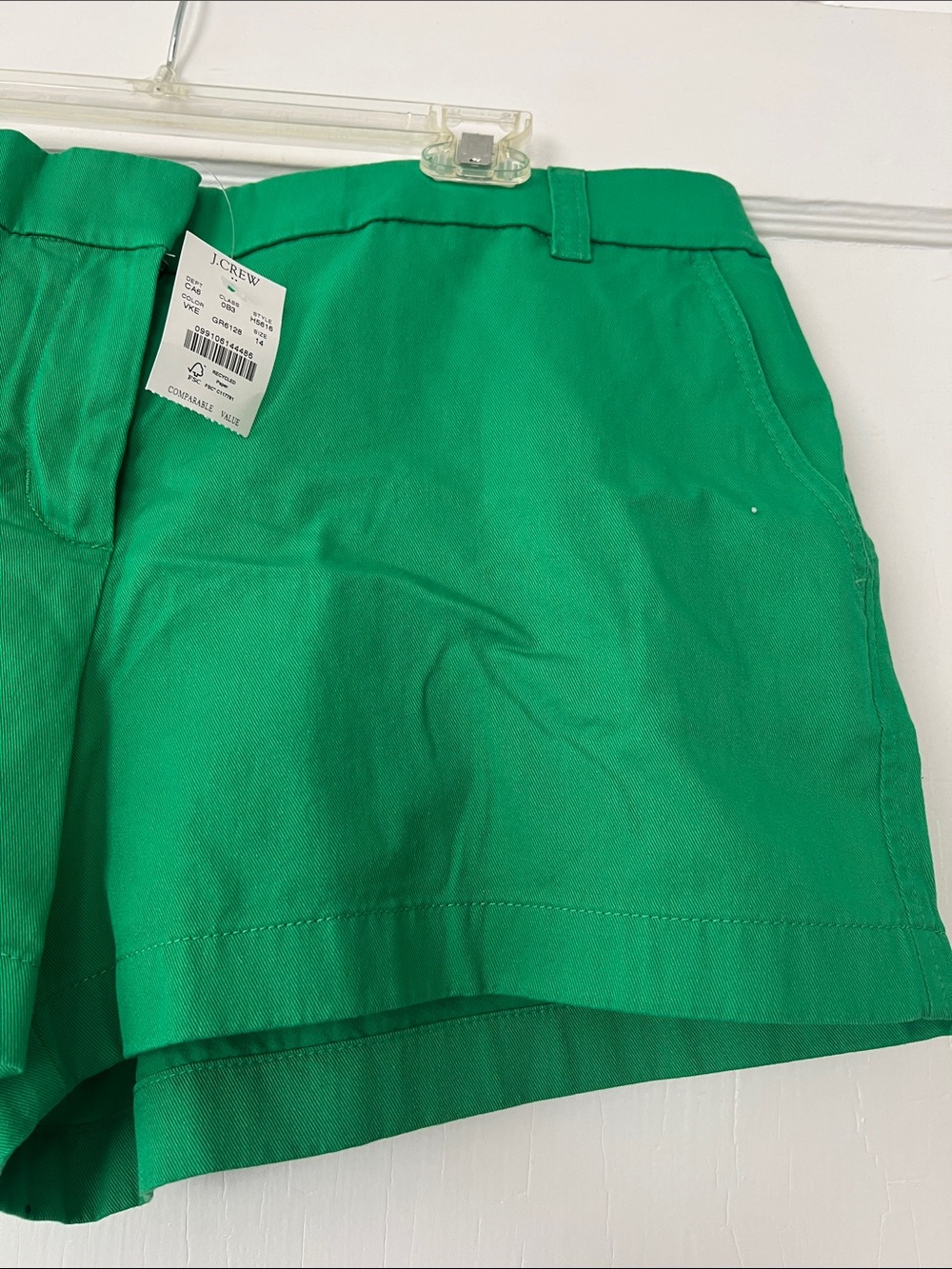 J.Crew Factory Classic Chino Shorts Green Size 14 NWT - Picture 3 of 8